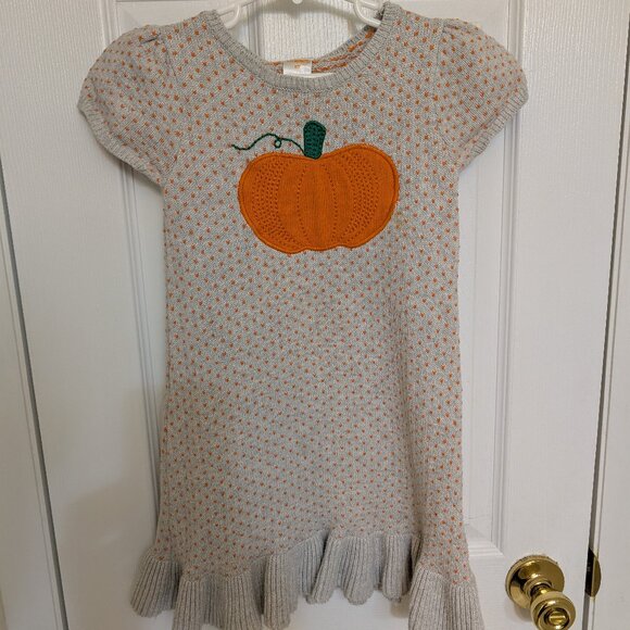 Gymboree pumpkin gray sweater dress - Picture 3 of 6